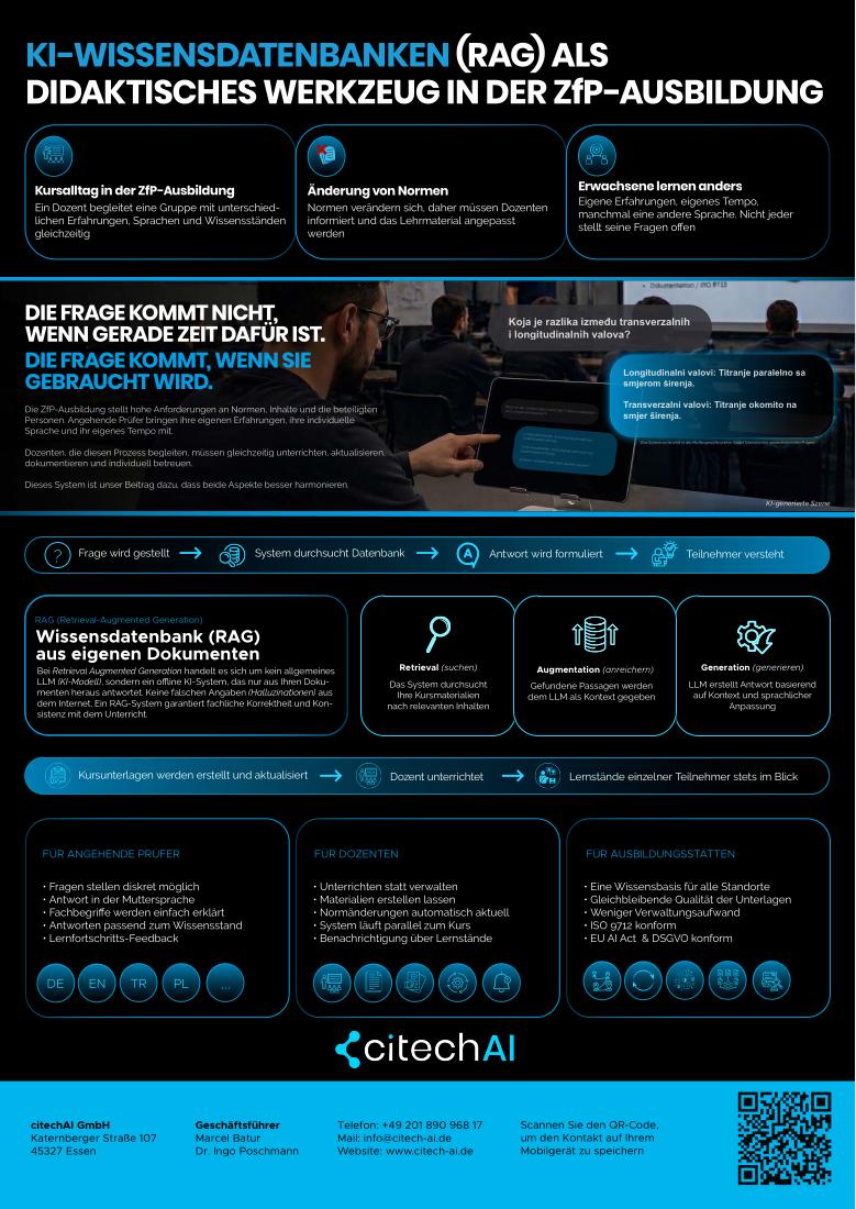 CITECH-AI-Poster: Offline-RAG für ZfP-Ausbildungsstätten, DGZfP-Jahrestagung 2026